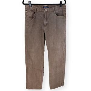 New Wave Brown Mens Jeans Straight Leg Casual Pants 34 NWOT